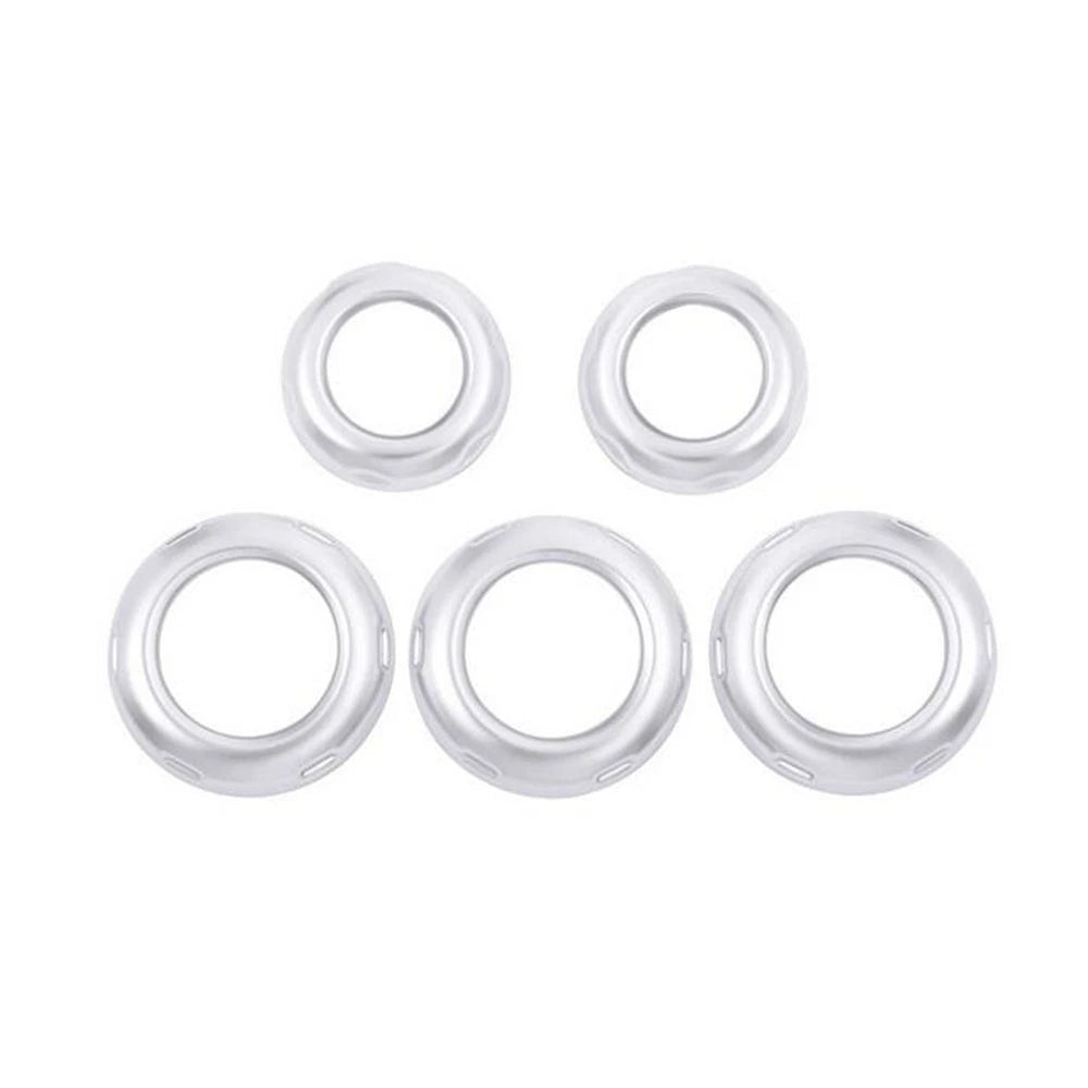5pcs Plating Dash Knob Ring Cover for Land Rover Discovery 4 (2010–2016)