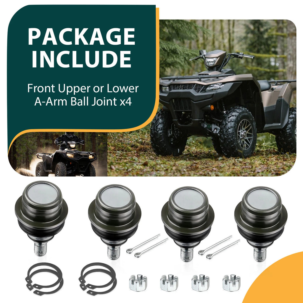 Set of 4 Upper Lower Ball Joints for Suzuki King Quad 450 500 750 4x4 (2007–2023)