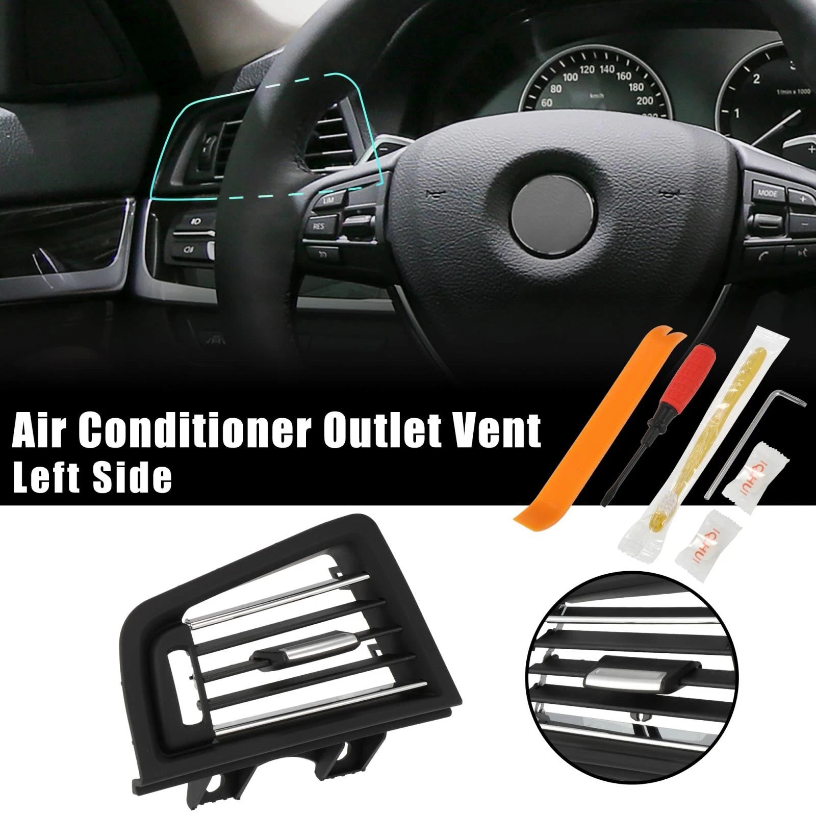 A C Vent Grille Outlet Front Left Replacement for BMW 5 Series (2010–2016)