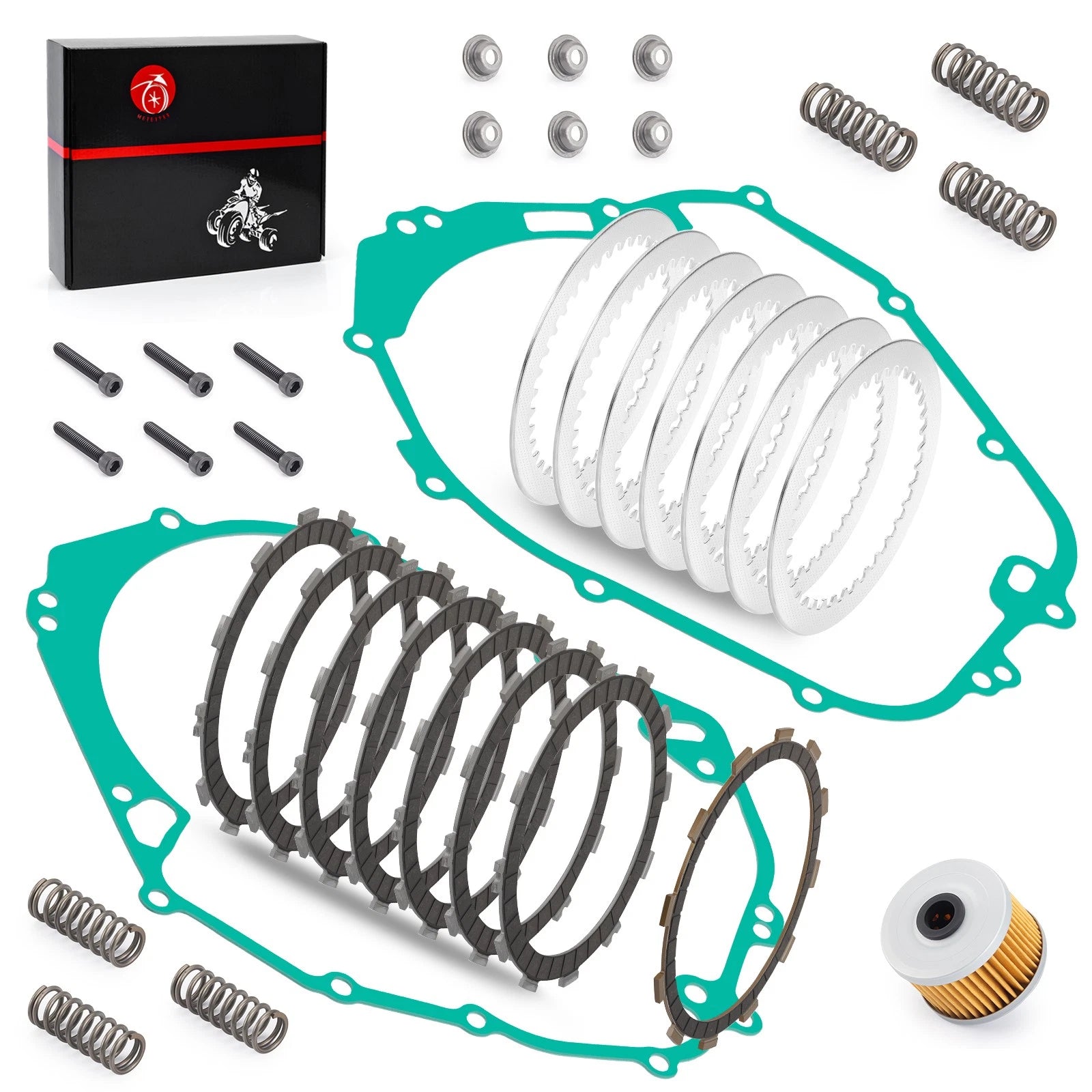 Clutch Friction Steel Plates & Spring Gasket Kit for Polaris Predator Outlaw 500 (2003–2006)