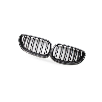 Carbon Pattern Dual Line Front Grille for BMW 5 Series E60 E61 (2004–2009)