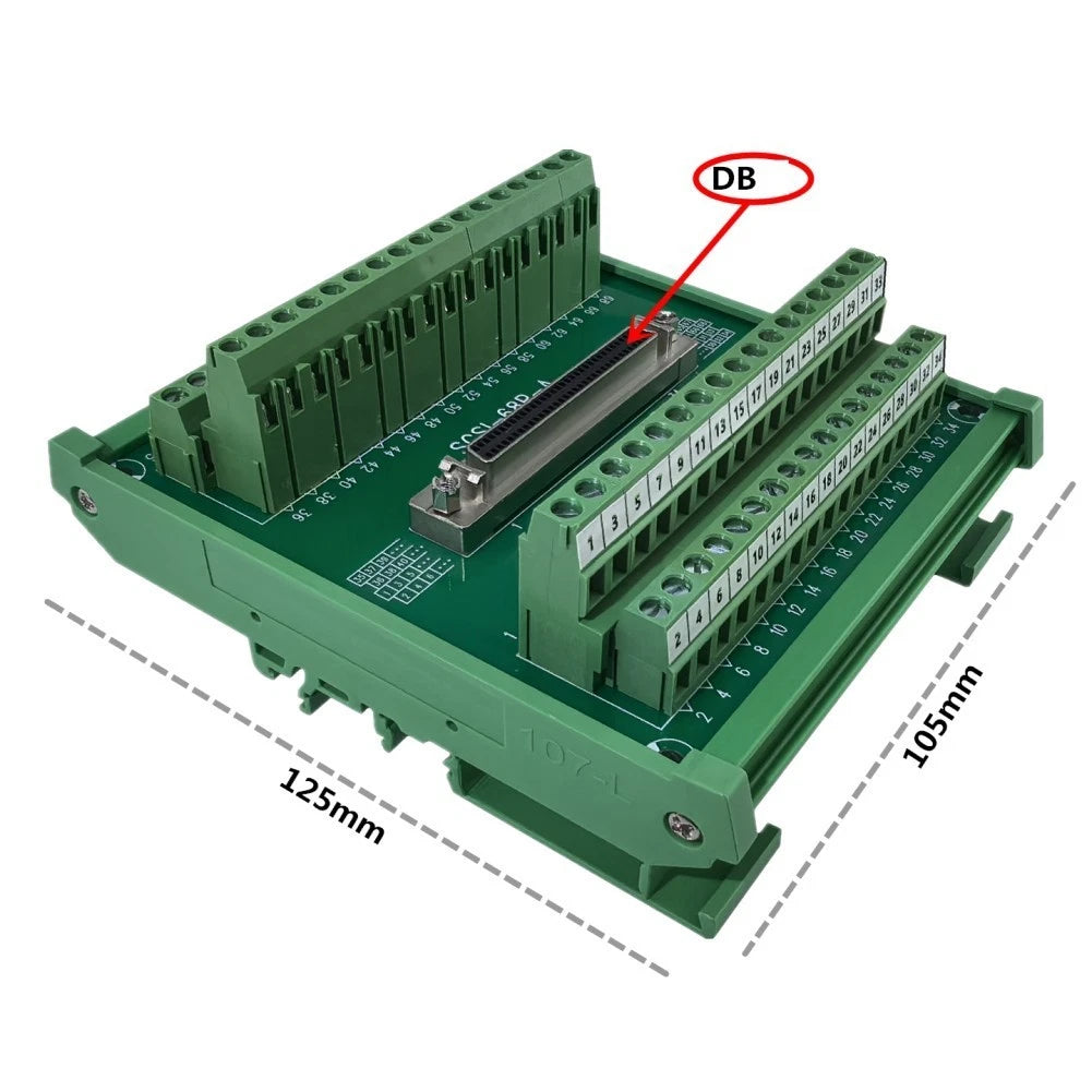 Relay Terminal Block SCSI-68P-A with DB Hole Design for Industrial Use