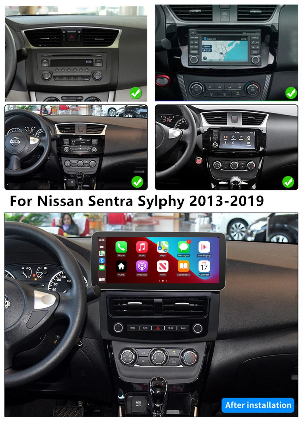 12.3'' Android Car Stereo GPS Navigation for Nissan Sentra (2013–2019)