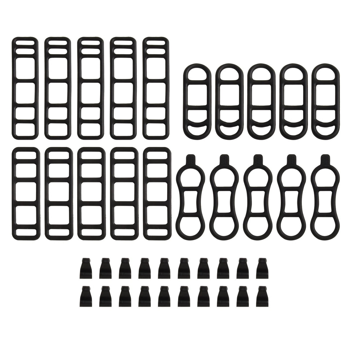 Set of 35 Bike Light Mounting Straps Silicone Rubber Bands