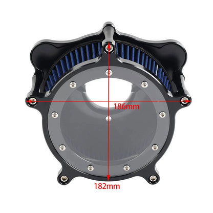 Air Cleaner Intake Filter System Black For Harley Road King Classic FLHRC FLHR