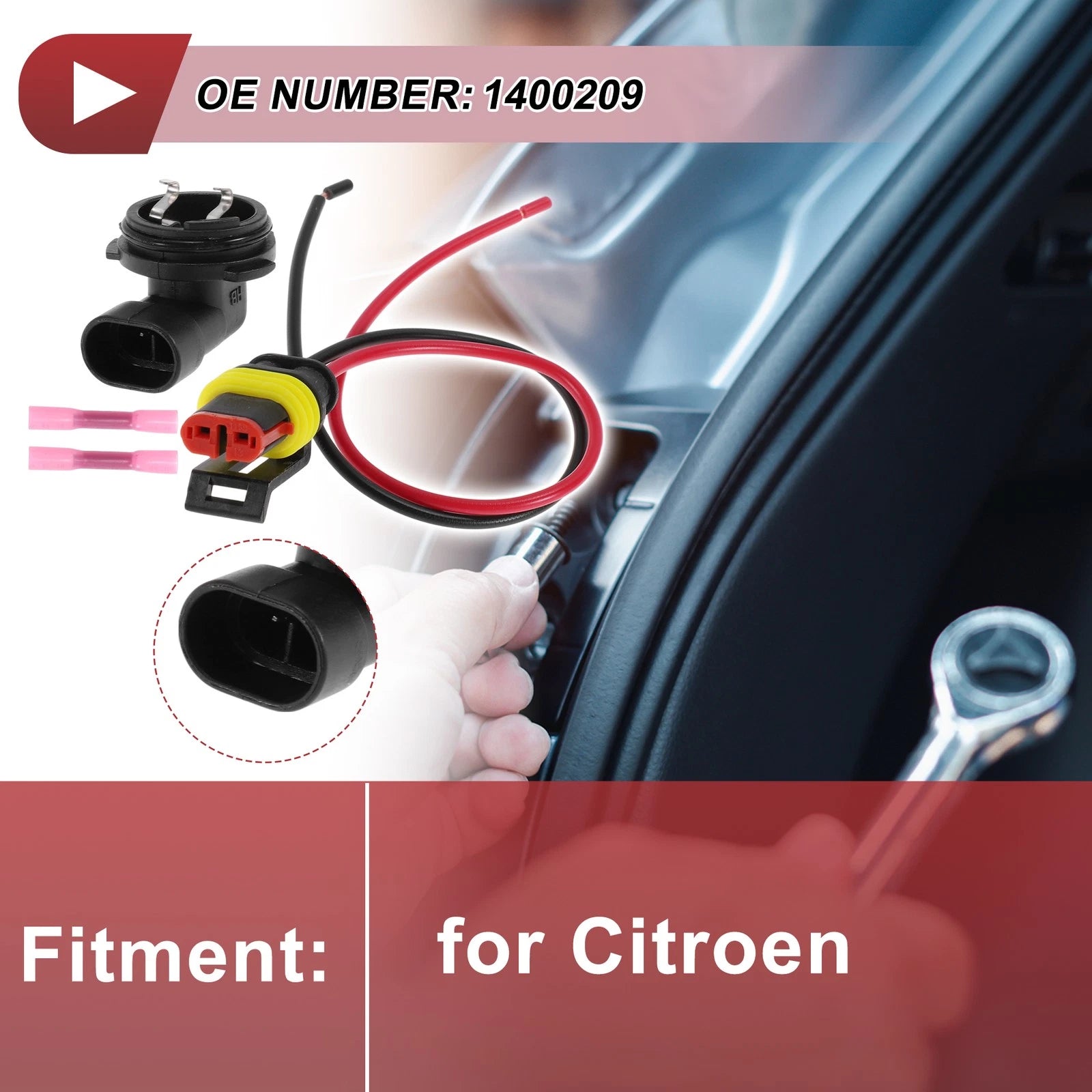 Headlight Light Socket Wiring for Citroen (No. 1400209)