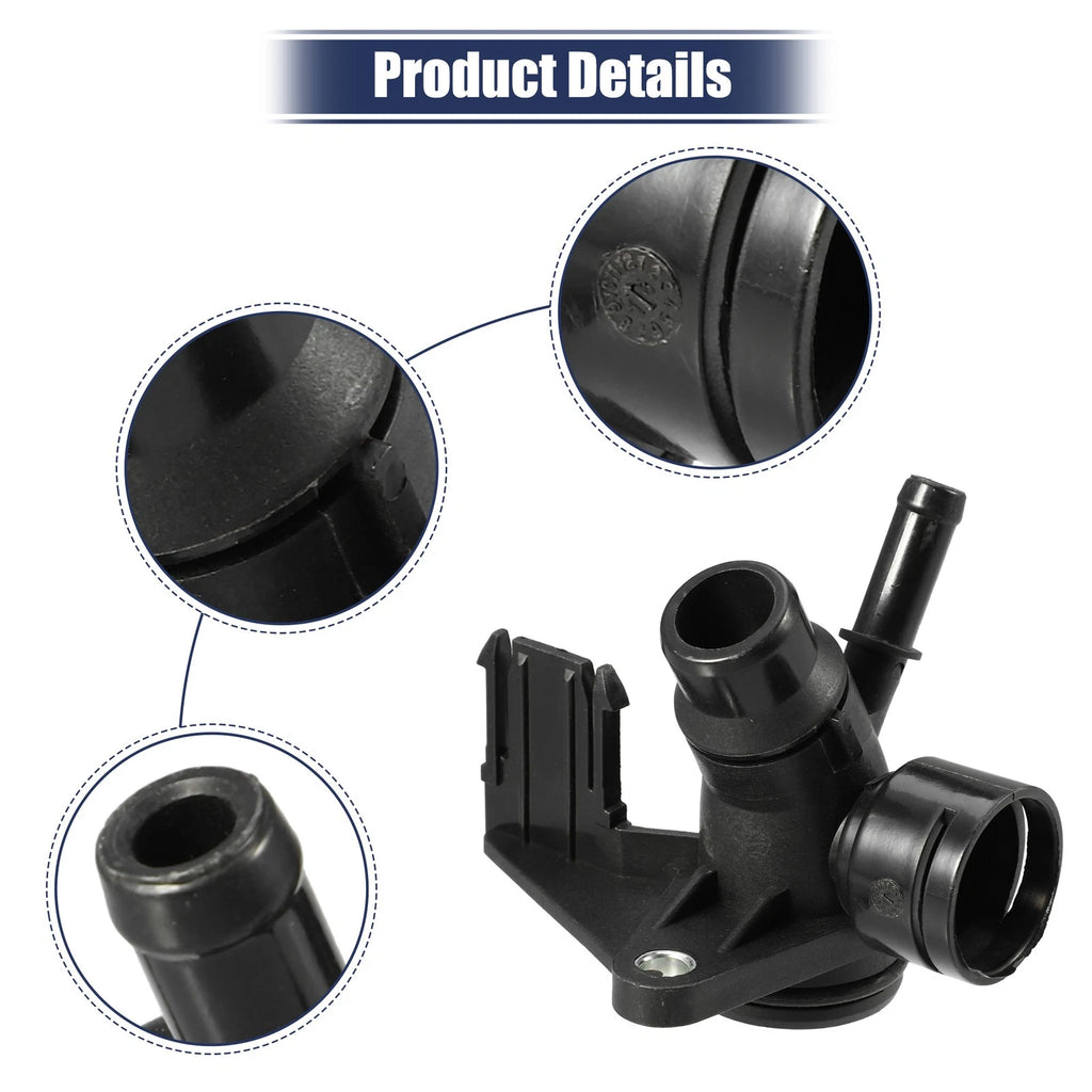 2X Radiator Coolant Hose Flange for Audi A4 (2002–2008)