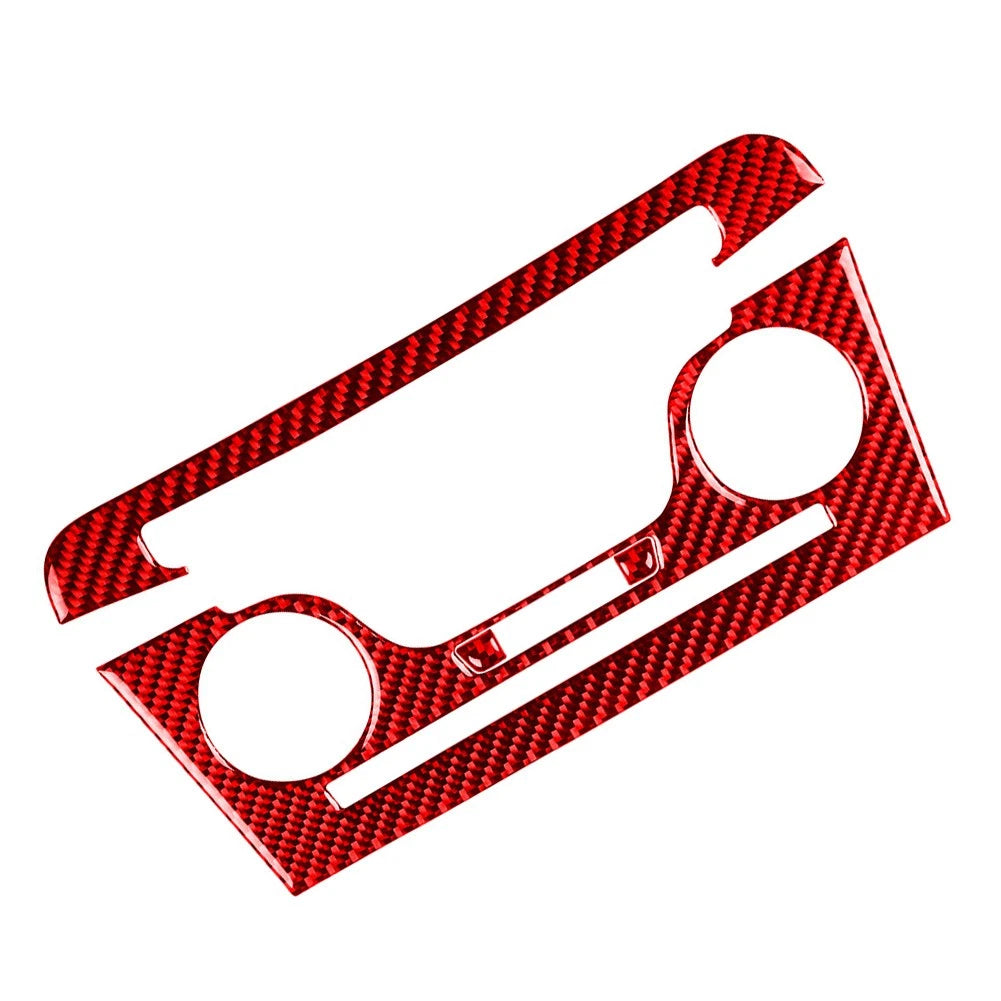 Set of 4 Interior Console CD AC Panel Cover Trim Red for Dodge Charger (2011–2014)