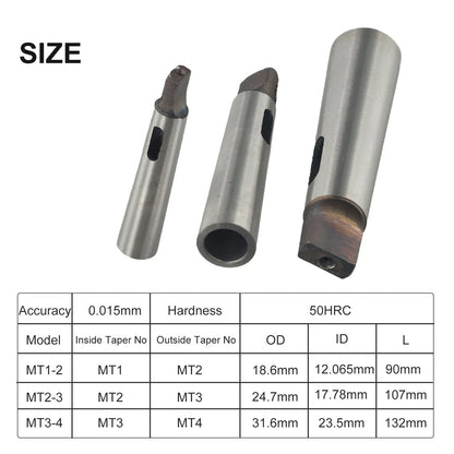 3pcs Taper Adapter Drill Chuck Sleeve for MT1 MT2 MT3 MT4