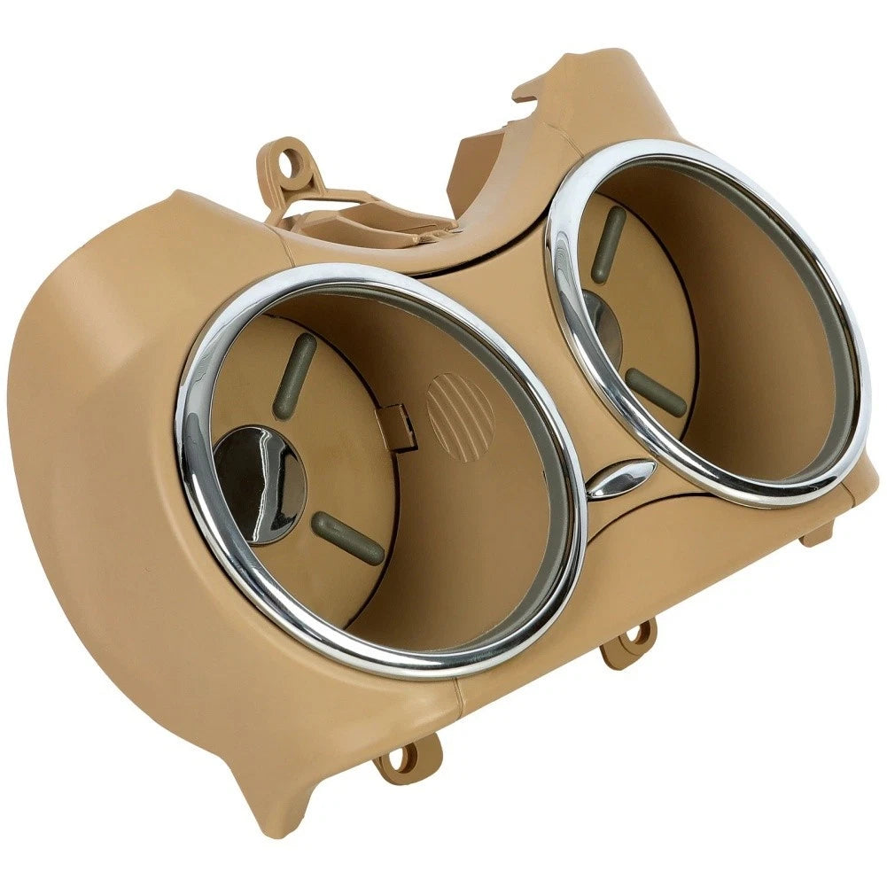 Front Dual Cup Holder Tan Compatible with For Mercedes-Benz CLS63 2007