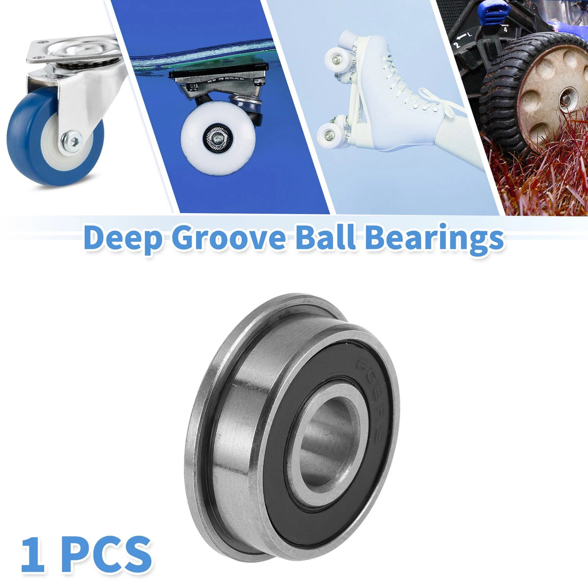 F608-2RS Deep Groove Ball Bearing for Scooter Skateboard (8x22x7mm)