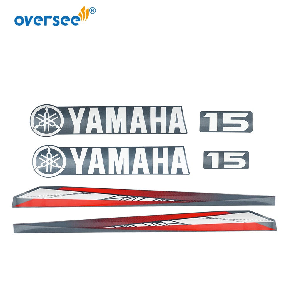 Sticker Kit for Yamaha 15HP 2T Outboard (Anti-UV, Not Fade)