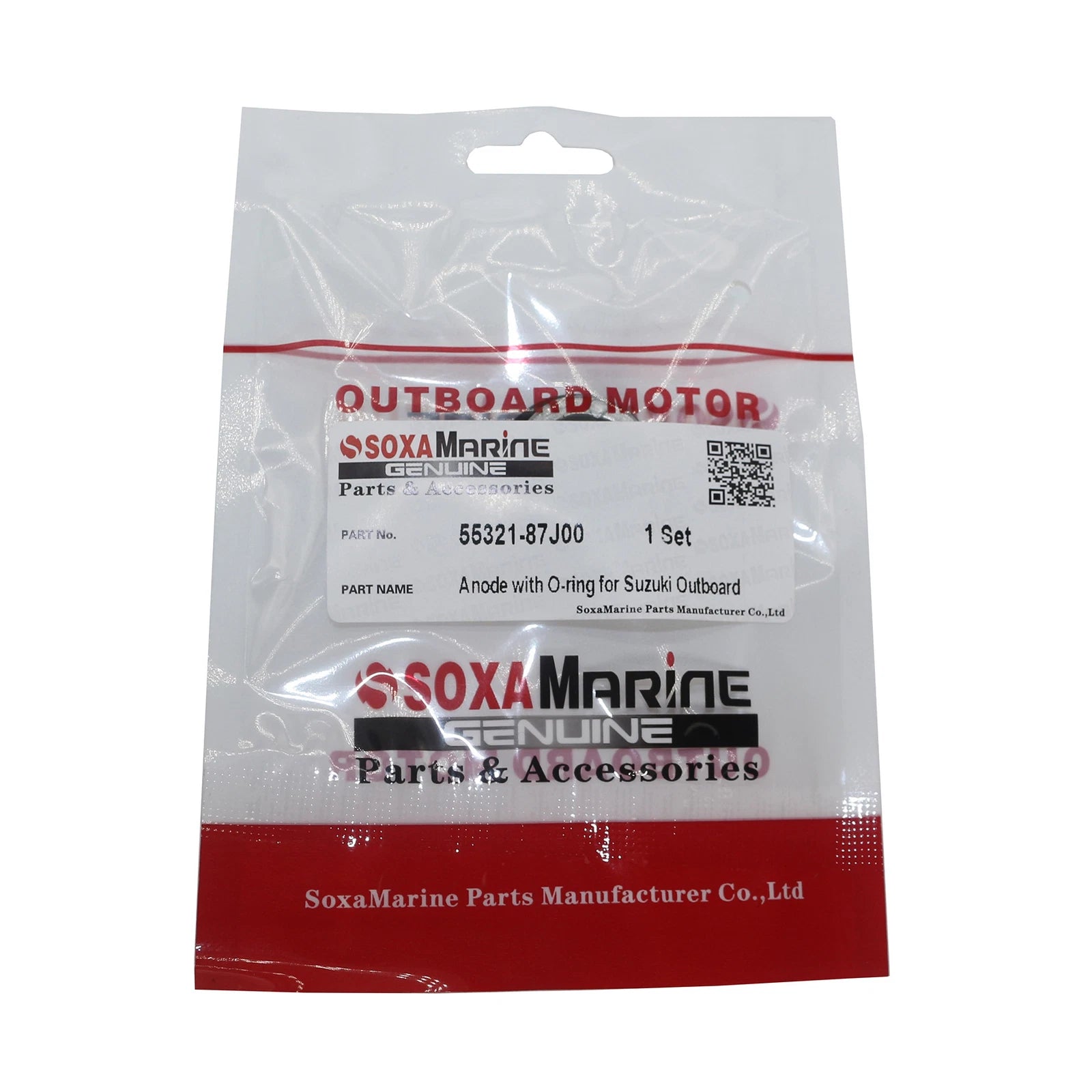 Anode for Suzuki Outboard Motor (55321-87J00) with O-Ring (09280-22019) Gasket (11265-87E10)