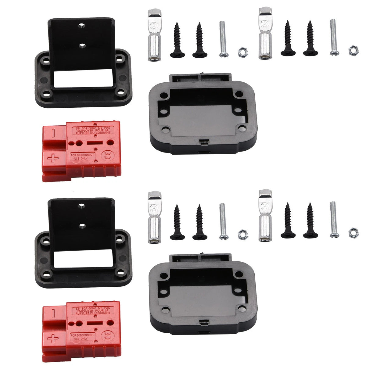 2X 50A Quick Connect Disconnect Terminals for Winch Crane UTV Truck