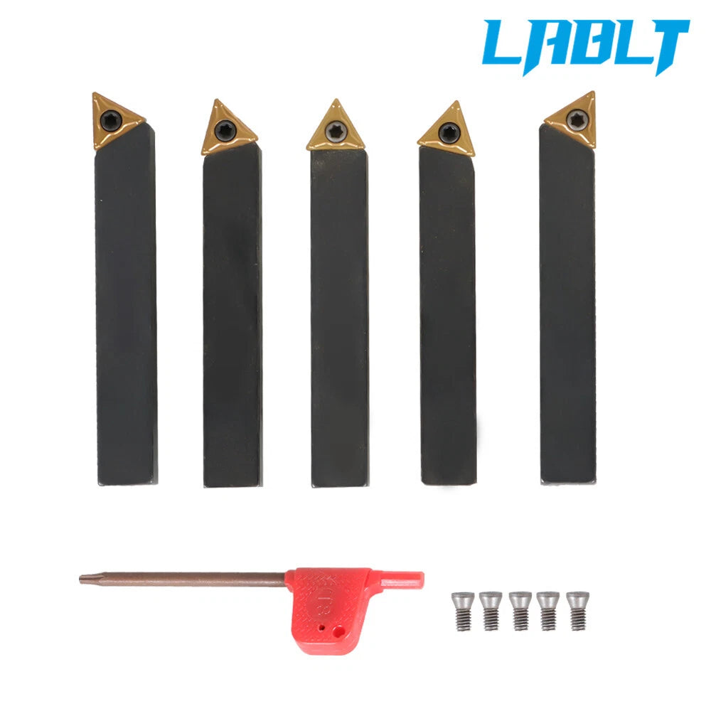 5X Carbide Indexable Turning Tool Bit with Inserts for Lathe