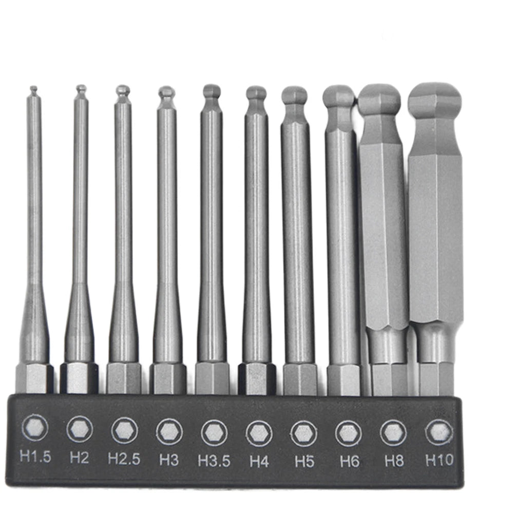 75mm Magnetic Ball Hex Screwdriver Bits Set for Tight Angle Drilling