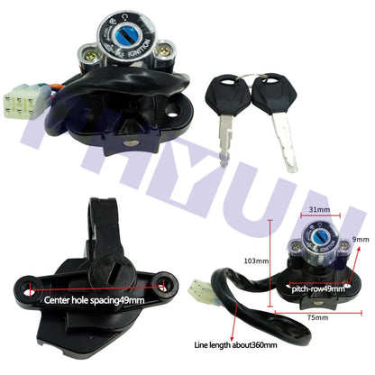 Ignition Lock Set & Keys Kit for Universal Motorcycle (All Years)