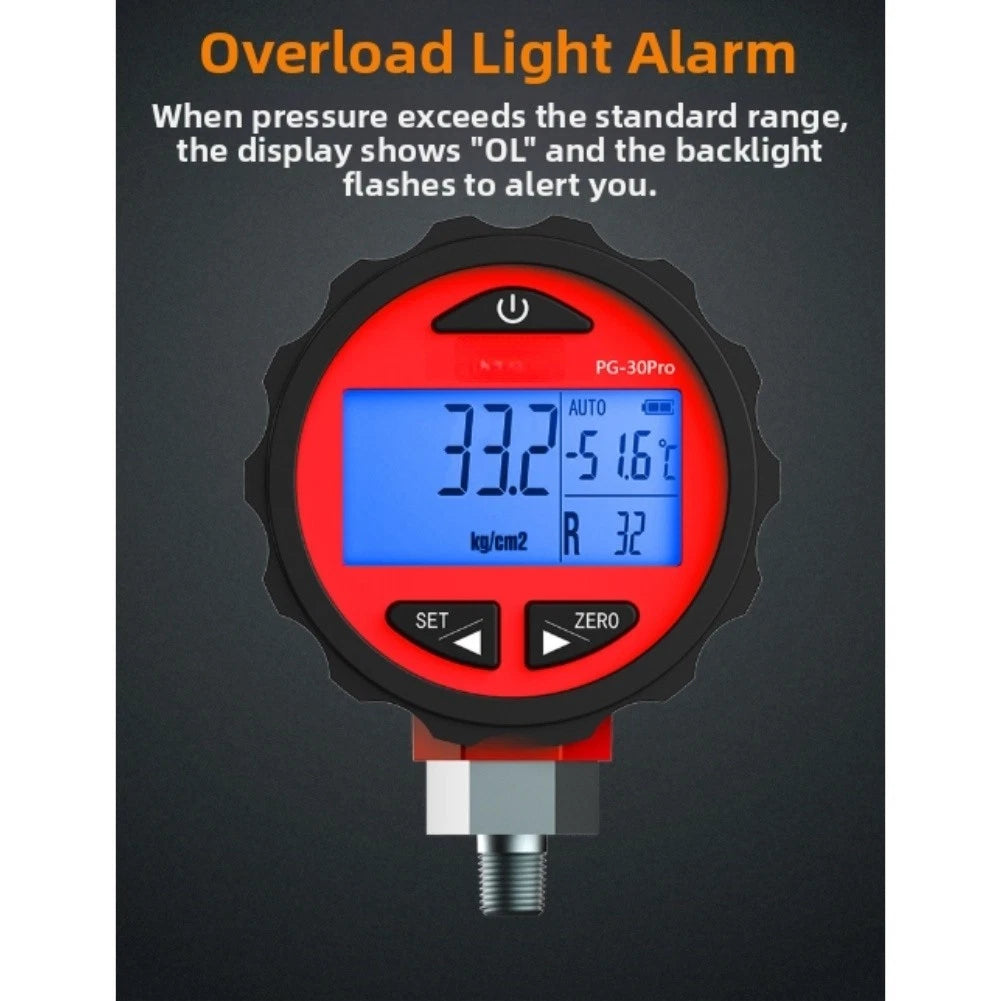 PG30PRO Digital Pressure Gauge for Standard 18inch NPT Interface