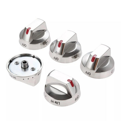Set of 5 Burner Dial Knobs for Samsung Gas Stove