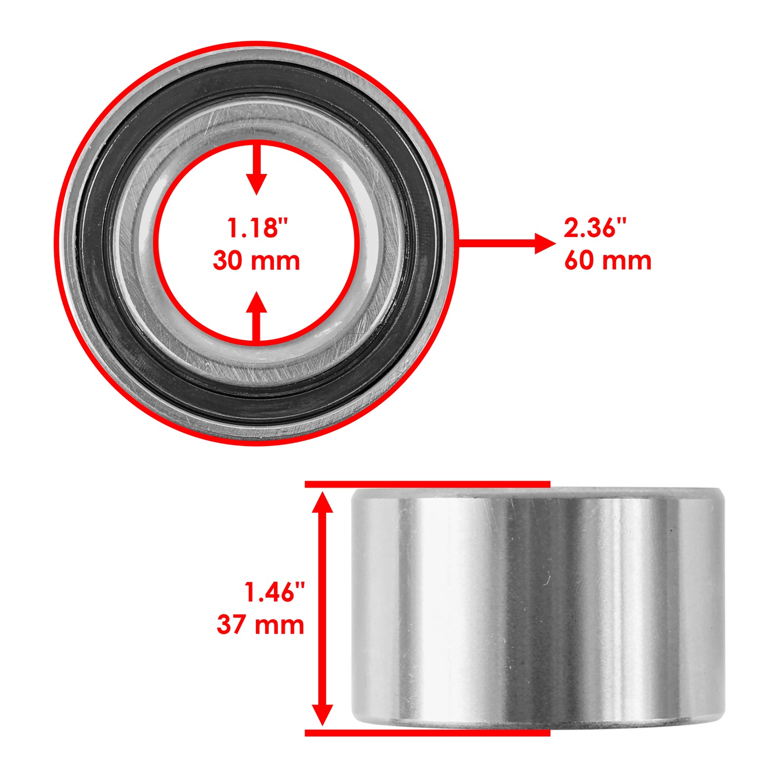 Front Wheel Ball Bearing Replacement for Can-Am Spyder RT SE6 Limited (2013–2024)