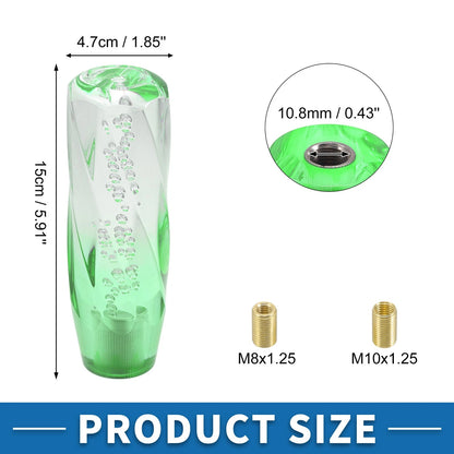 Shift Knob with 2 Adapters for Universal Vehicles (15cm, Light Green)