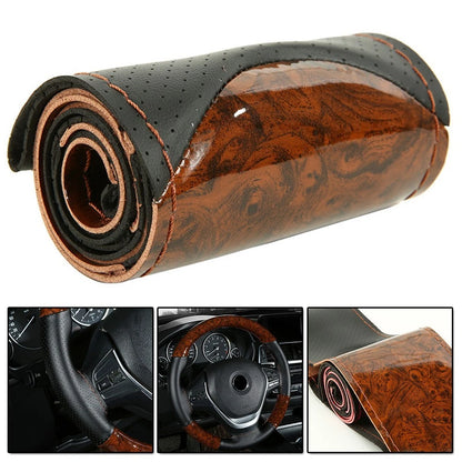 Steering Wheel Cover for Universal Fit (37-38CM) - Leather, Anti-slip