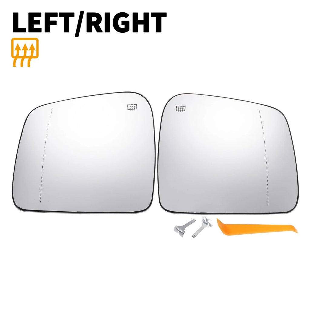 Left Right Mirror Glass Heated Pair for Jeep for Dodge (2014–2019)