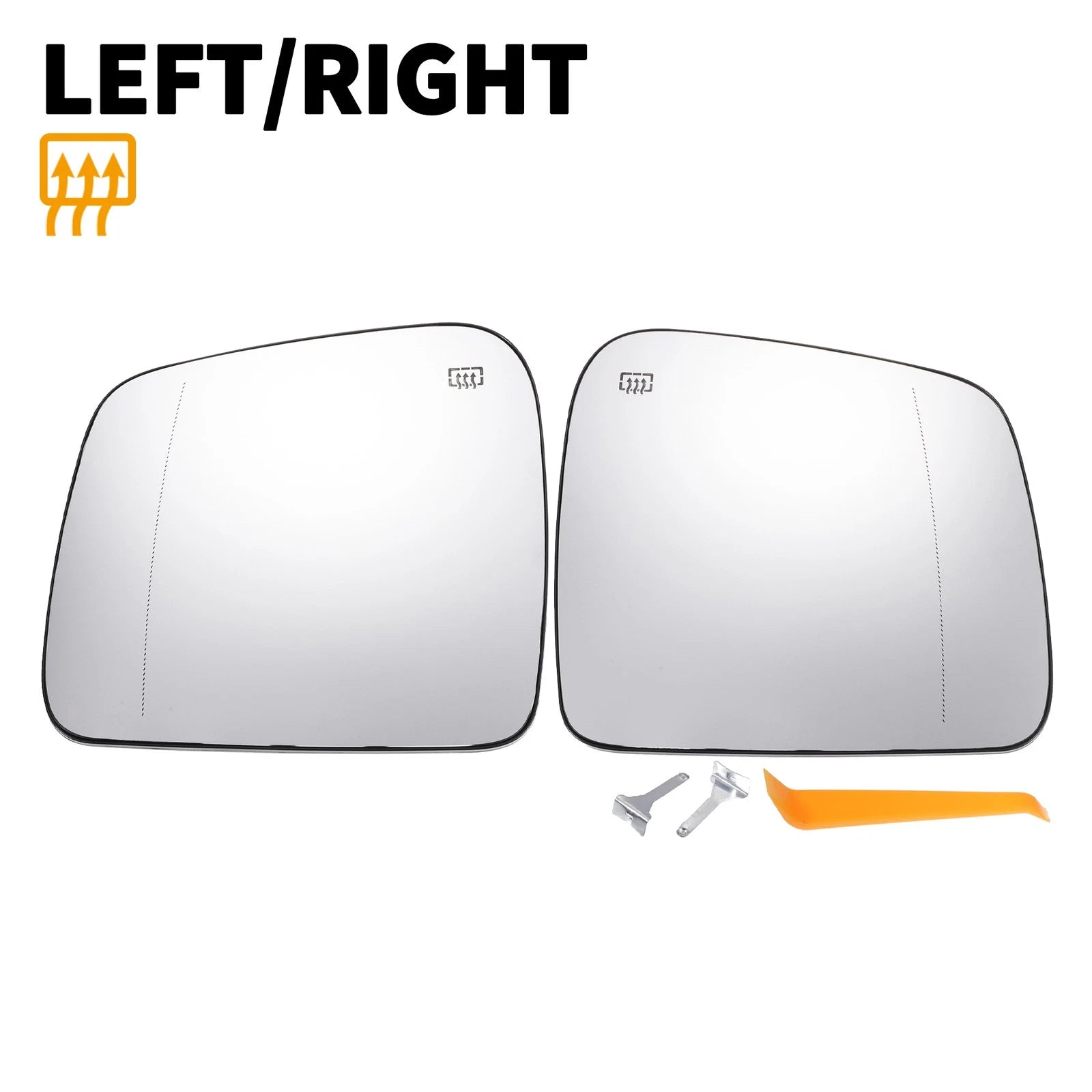Left Right Mirror Glass Heated Pair for Jeep for Dodge (2014–2019)