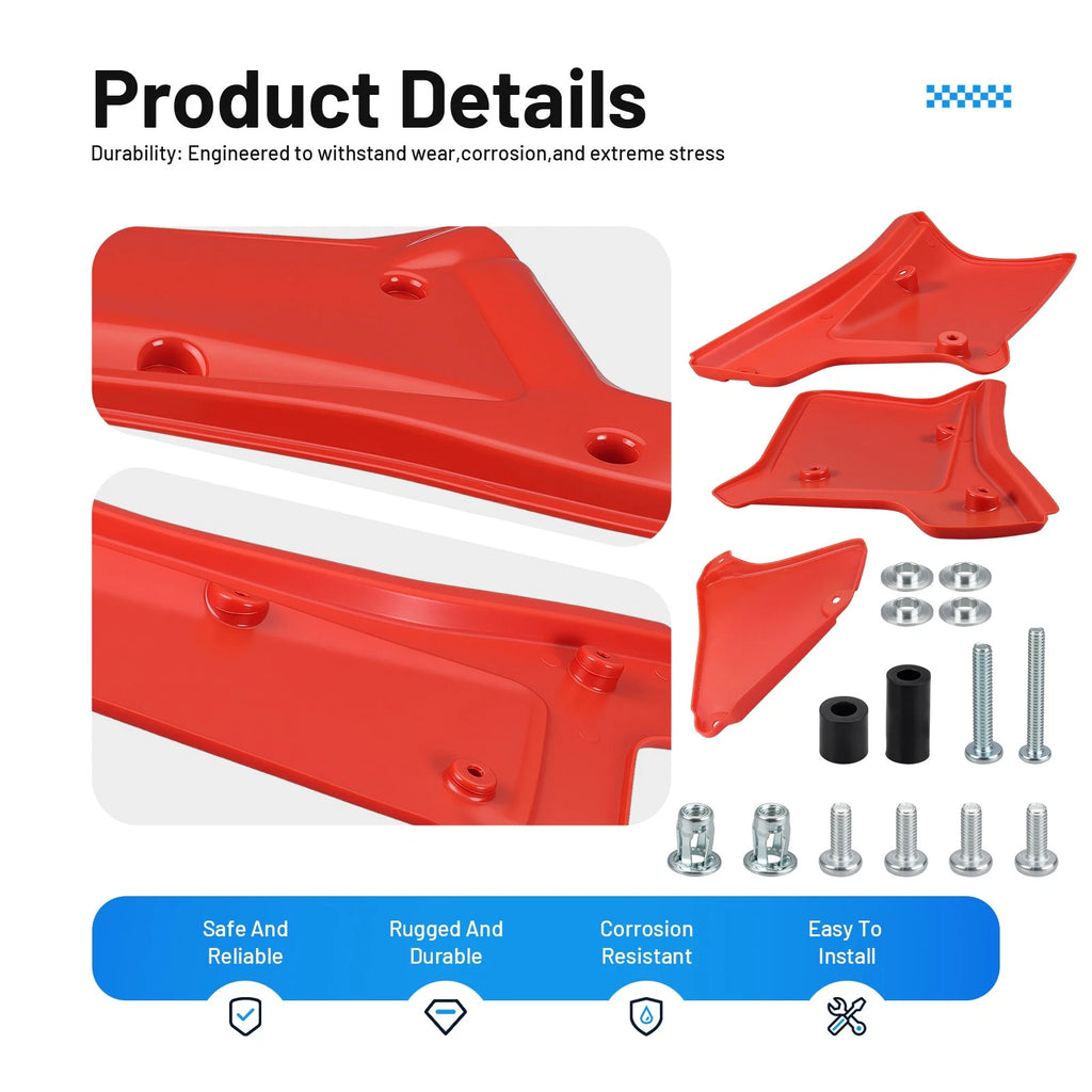Set of 2 Side Panels Covers Red for Honda XR200R (1984–2002) XR250R (1984–1985)