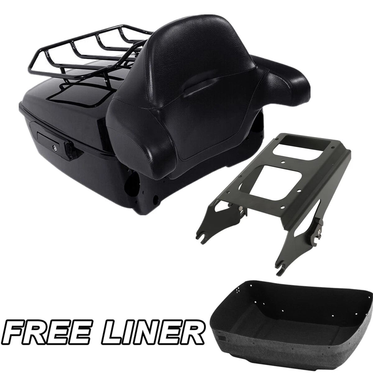 Black King Trunk Pad for Harley Touring Models (2009–2013)