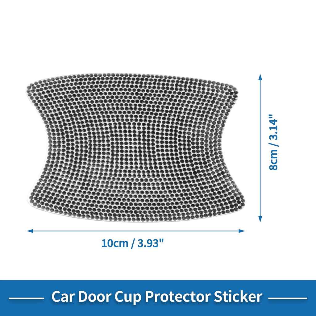 Door Handle Scratch Protector for Universal Use (8x10cm, Black)