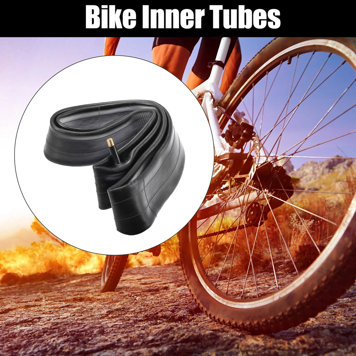 Bike Inner Tube 18x2.125 Straight Valve Replacement for MTB Bicycle (19–19)