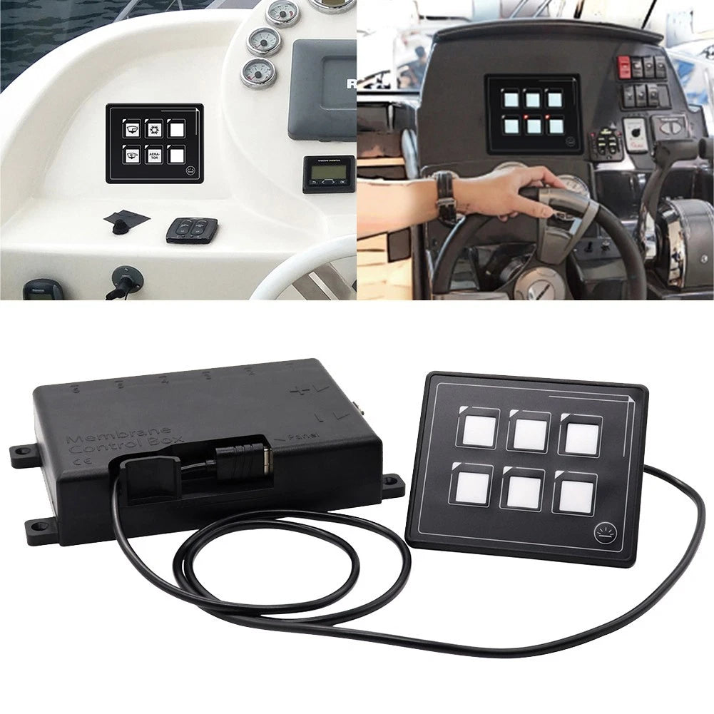 6 Button Membrane Control Panel for Boats with Mobile Application