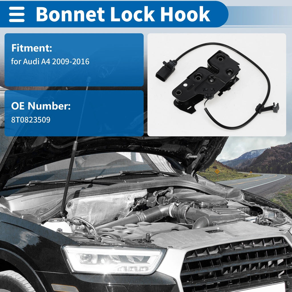 Hood Latch Assembly for Audi A4 (2009–2016) No. 8T0823509