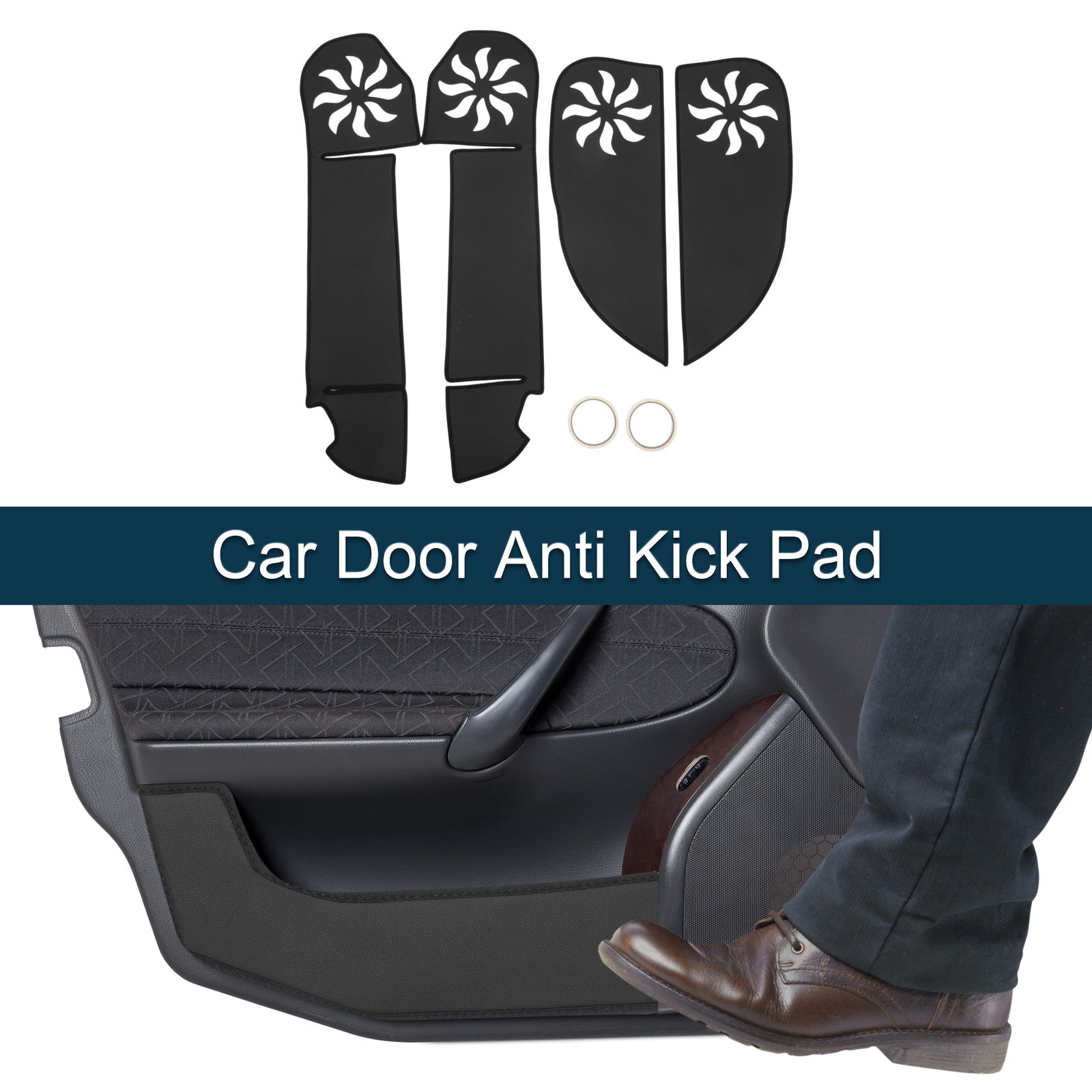 Car Door Anti Kick Pad Protector for Lexus IS 2006–2011 Black Set