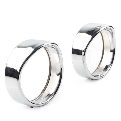 Chrome 4.5" Passing Lights Lamp Trim Ring Bezel for Harley FLHT FLHR (–)