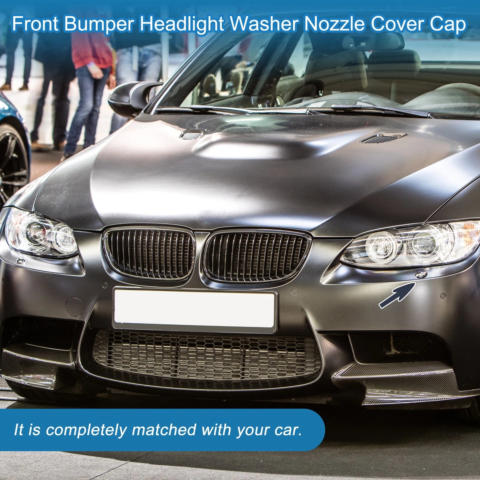 Front Left Headlight Washer Nozzle Cover Cap for BMW M3 (2008–2013)