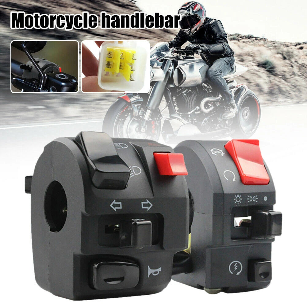 7/8" Handlebar Horn Button Turn Signal Fog Light Controller for Motorcycle