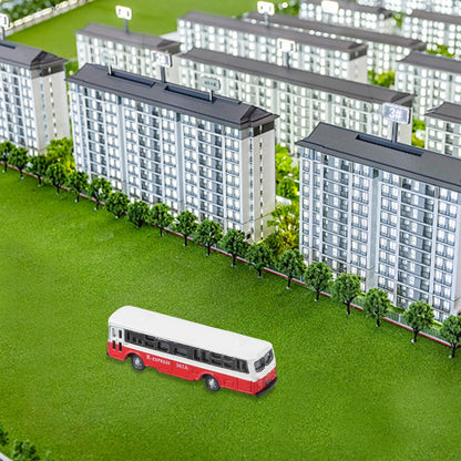 Miniature Diecast Bus Model for N Scale Train Landscape (Random Color)