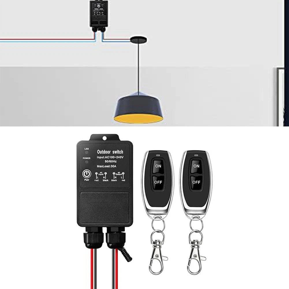 30A Remote Switch Pump for Motors - ABS Housing Anti-Interference Coding