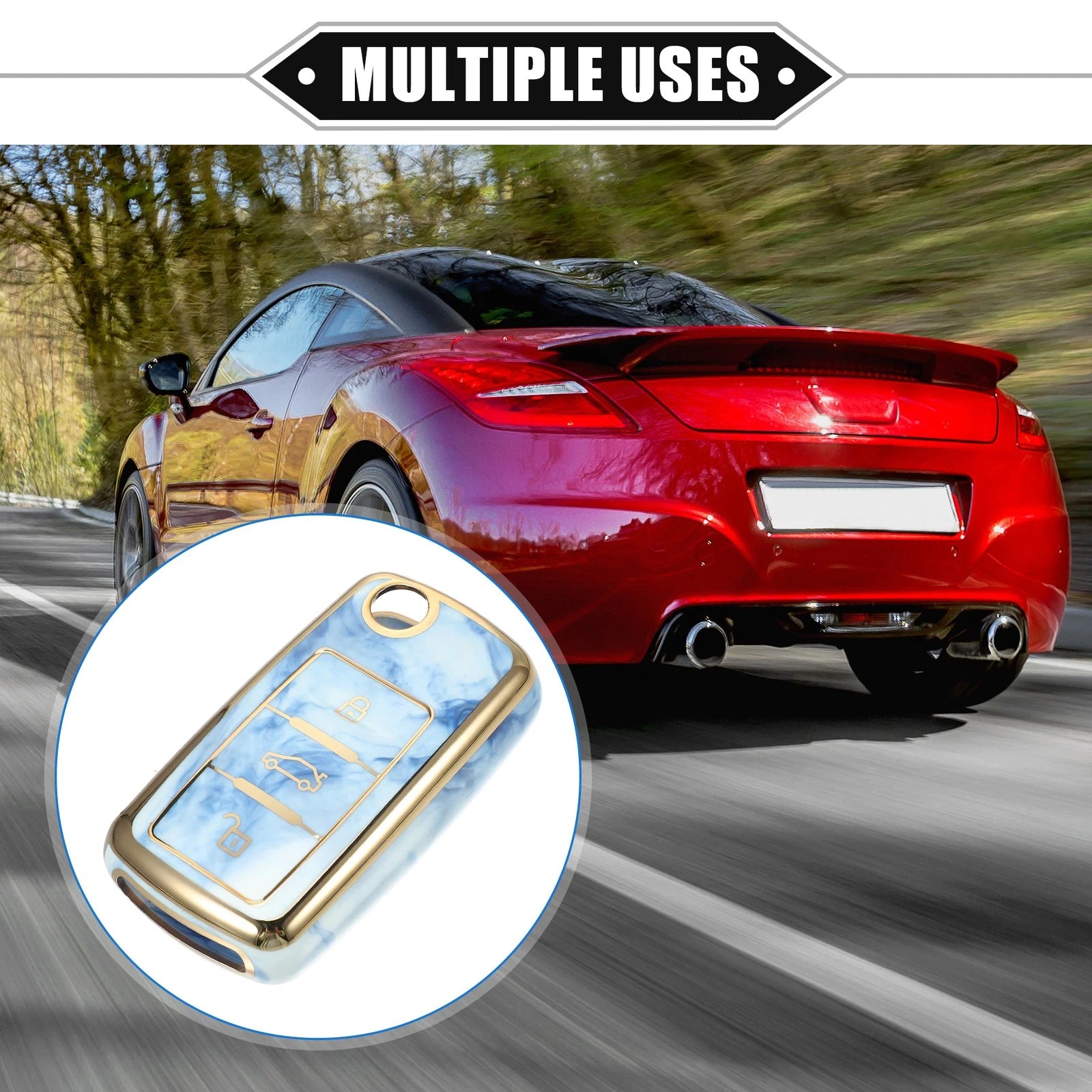 3 Button Remote Key Fob Cover Shell for Volkswagen Jetta Passat (2011–2019)