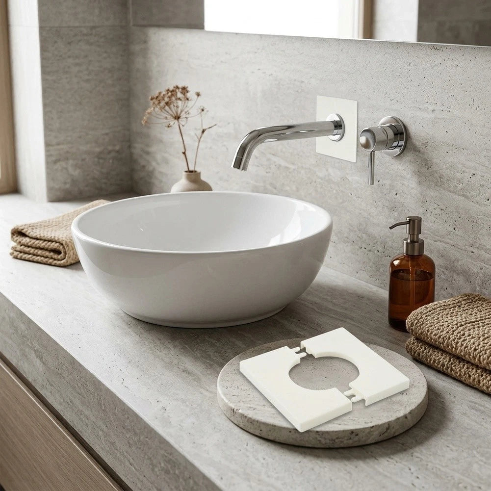 10X ABS Wall Hole Cover Sticker 86x86mm for Bathroom Kitchen