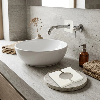10X ABS Wall Hole Cover Sticker 86x86mm for Bathroom Kitchen
