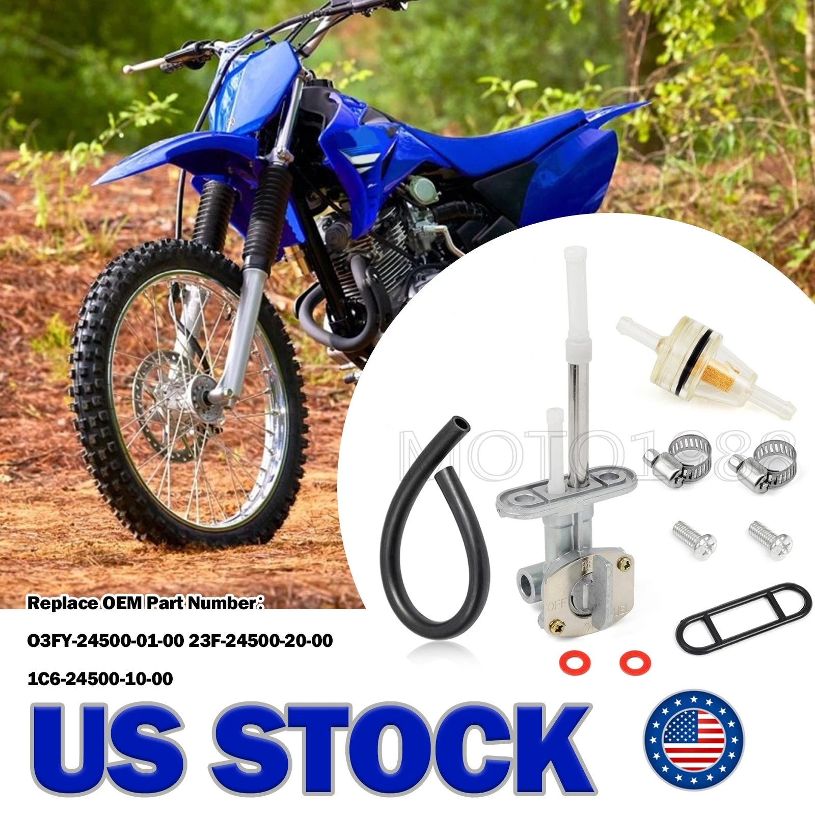 Fuel Petcock Switch for Yamaha PW80 (1999–2006) 3FY-24500-01-00, 23F-24500-20-00-00