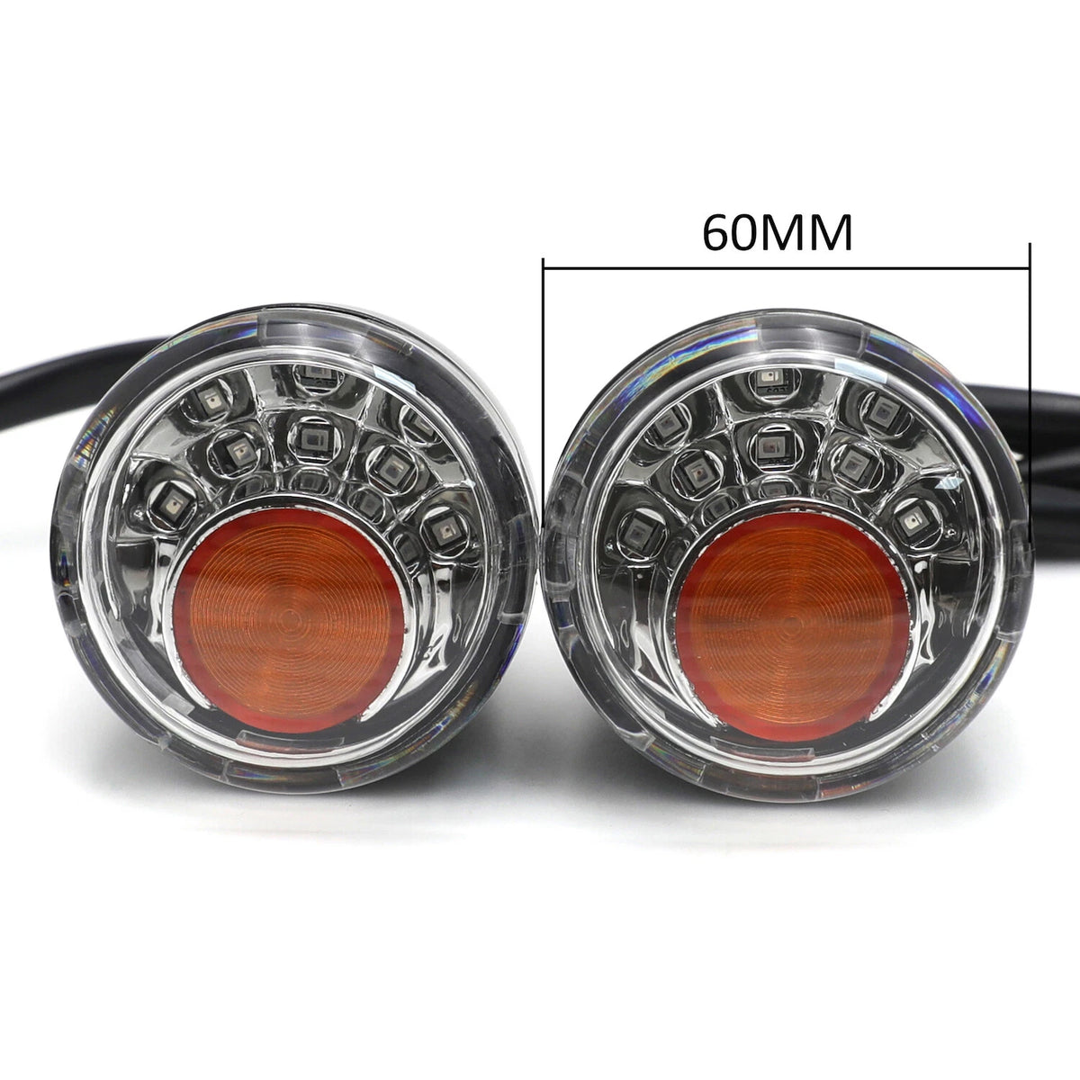 Clear LED Run Brake Turn Signal Indicator Light for Harley XL 883 1200 (1992–2017)