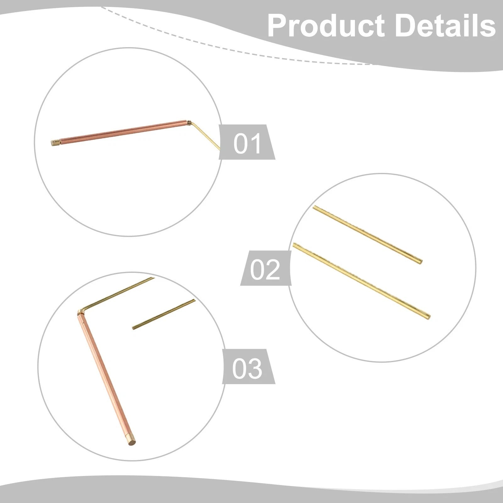 2X Brass Divining Tools for Intuitive Dowsing Experience