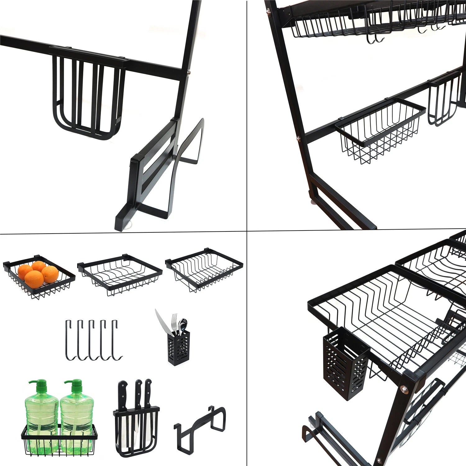 Over The Sink Dish Drying Rack for Kitchen (33")