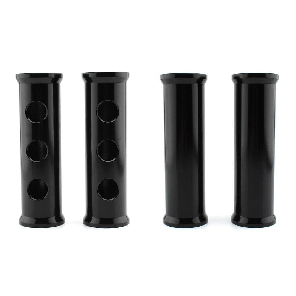 2X Front Fork Covers for Harley 883 1200 (2000–2021) Aluminum Black