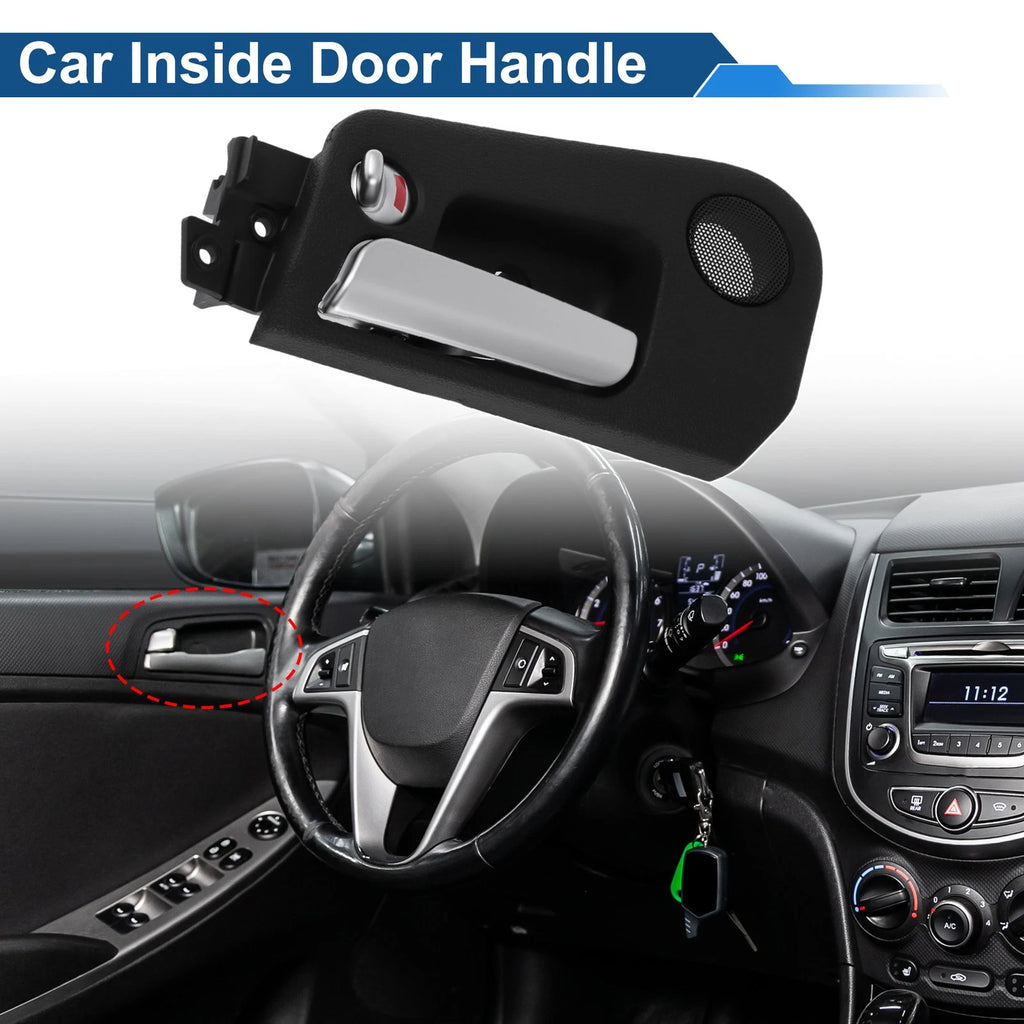 Front Passenger Side Interior Door Handle for Roewe SsangYong (Black Chrome)