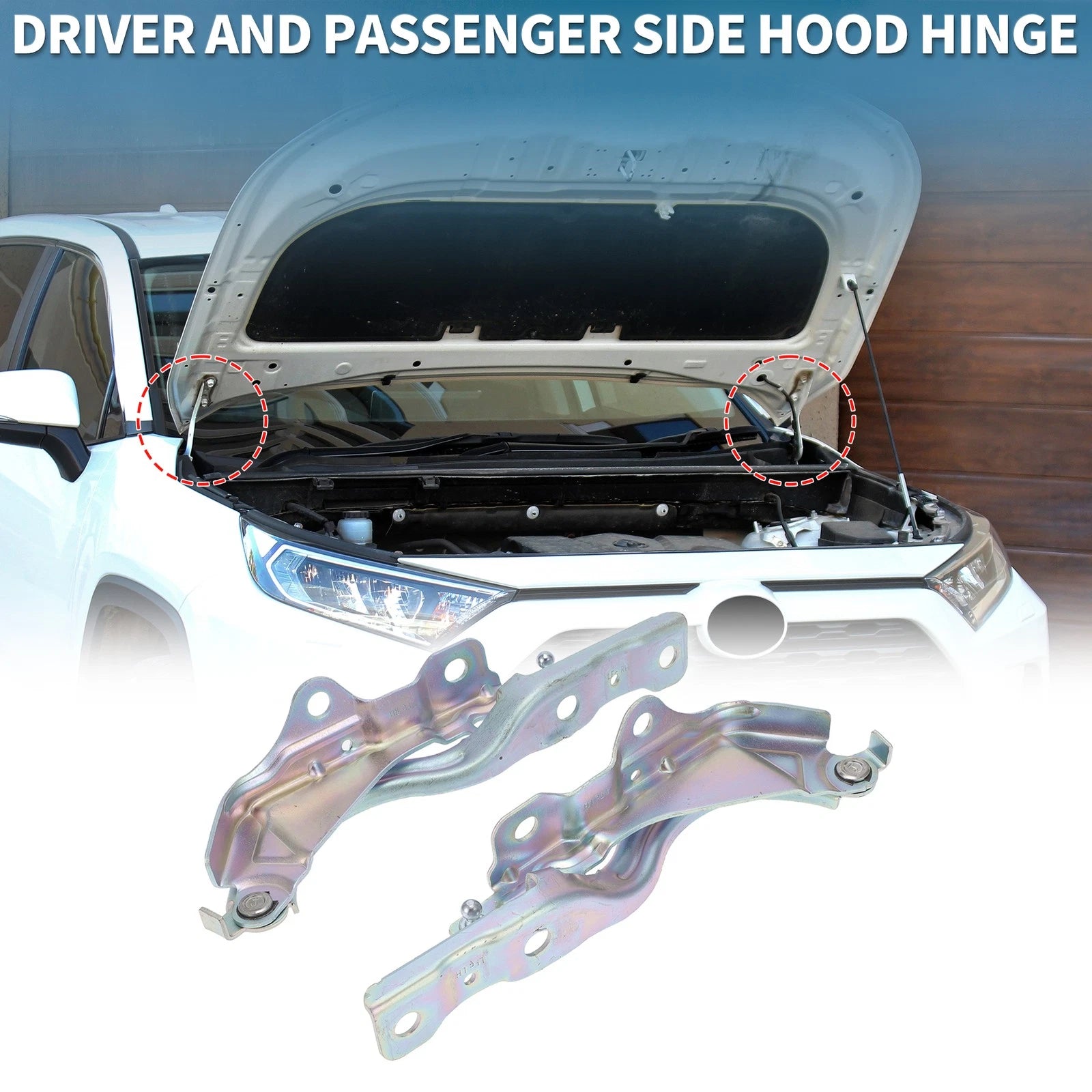 Hood Hinge Set for Hyundai Sonata 2015–2019 Front Bonnet Brackets Pair